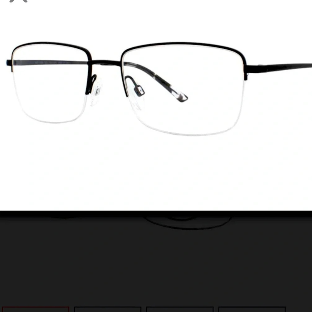Match Men’s MF-199 Eyeglasses Frames RXable MB Black NWT